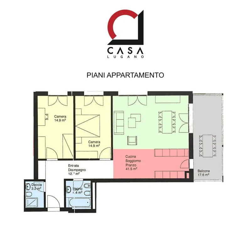 Bellissimo 3,5 in zona residenziale con terrazza coperta panoramica., Foto 17