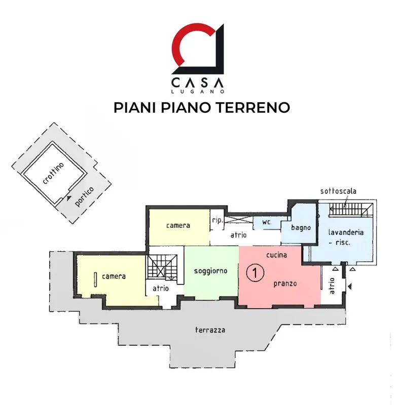 Duplex 4,5 in bifamiliare con panorama, giardino privato e grottino., Foto 11