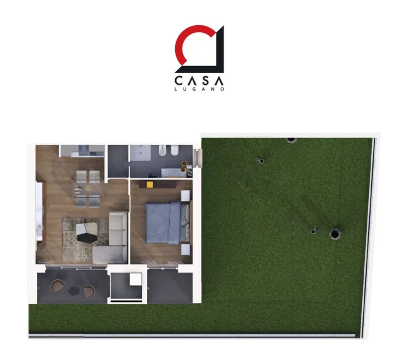 Nuovissimo appartamento 2.5 locali con giardino privato e portico, photo 15
