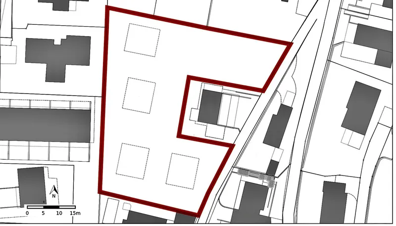 TERRENO CON LICENZA APPROVATA PER 4 VILLE A PONTE CAPRIASCA, foto 4