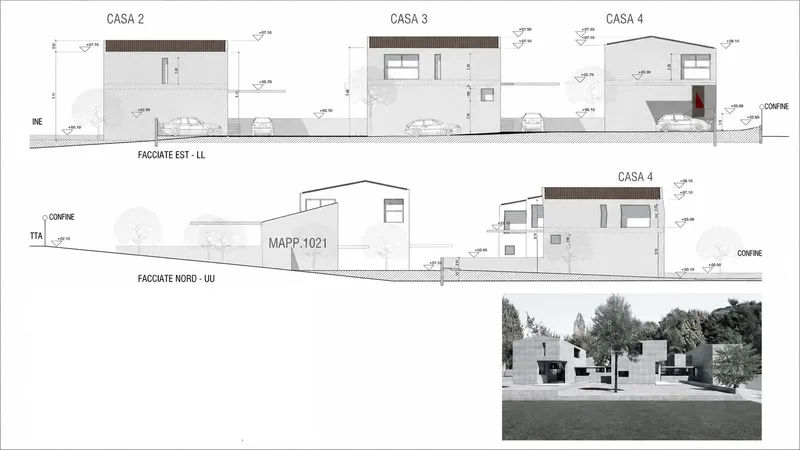 TERRENO CON LICENZA APPROVATA PER 4 VILLE A PONTE CAPRIASCA, foto 6