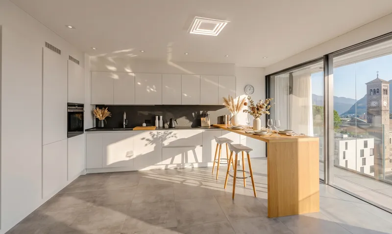 LUMINOSO 3.5 LOCALI CON TERRAZZA E VISTA LAGO A MASSAGNO, Foto 3