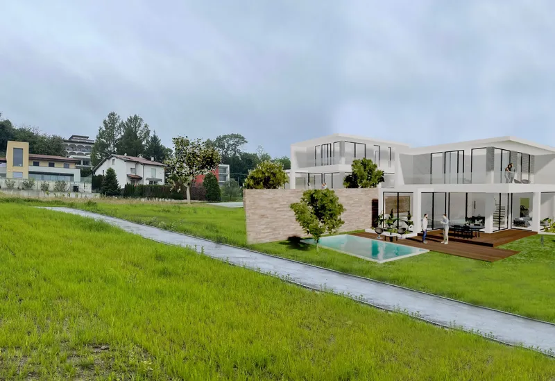VILLA CON PROGETTO DI EDIFICAZIONE A SAN PIETRO DI STABIO, foto 2