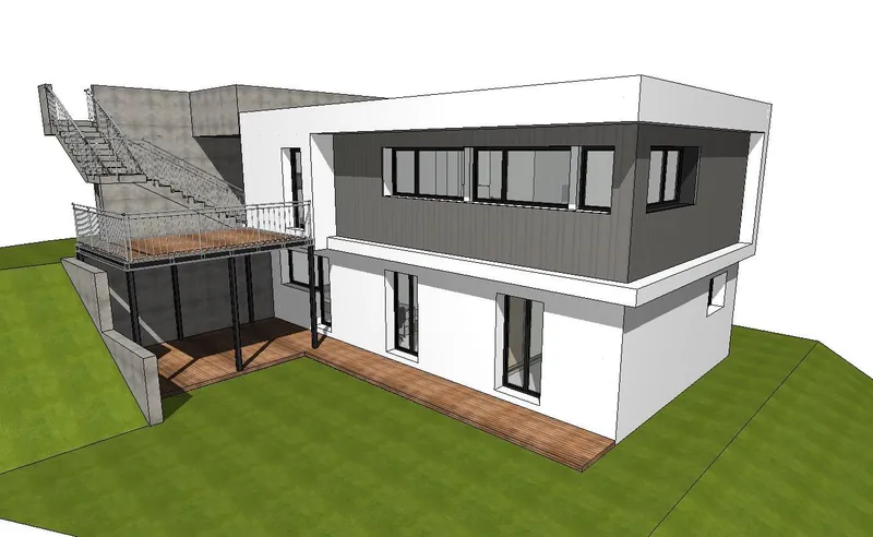 PROGETTO APPROVATO PER MODERNA VILLA DI 4.5 LOCALI A GNOSCA, foto 1