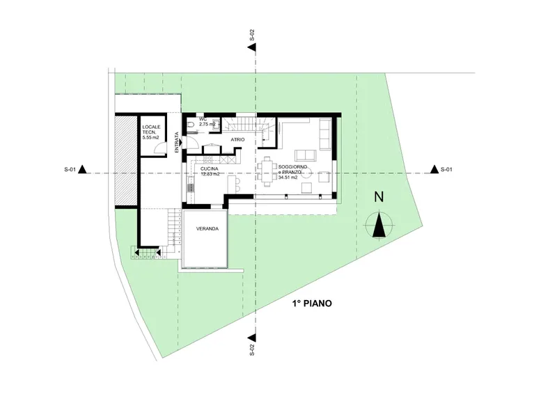 PROGETTO APPROVATO PER MODERNA VILLA DI 4.5 LOCALI A GNOSCA, foto 3