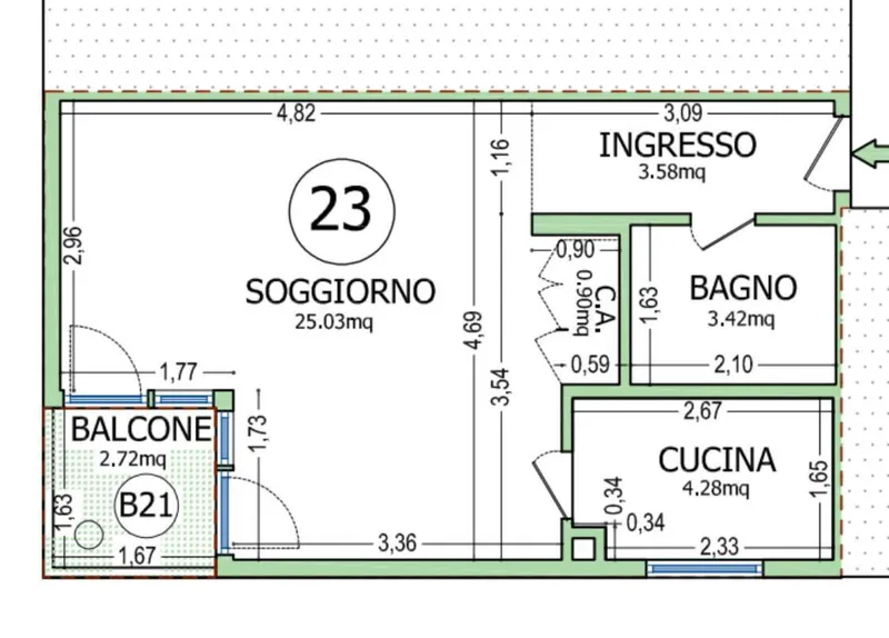 AFFITTASI MONOLOCALE ARREDATO IN ZONA CORNAREDO A LUGANO, photo 8
