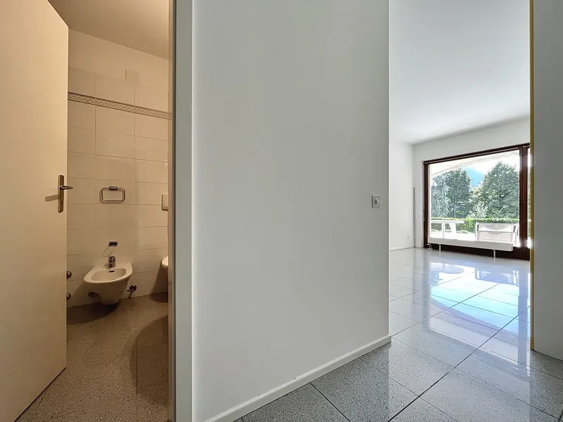 MONOLOCALE CON GIARDINO PRIVATO NEL VERDE A LUGANO CASSARATE, foto 4