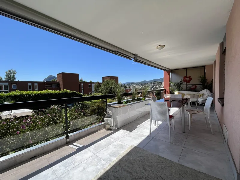 AFFITTASI MODERNO 3.5 LOCALI ARREDATO CON VISTA A PREGASSONA, foto 2