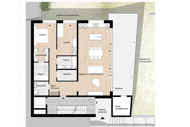 AFFITTASI NUOVO 3.5 CON TERRAZZA E GIARDINO IN COLLINA D'ORO, foto 12