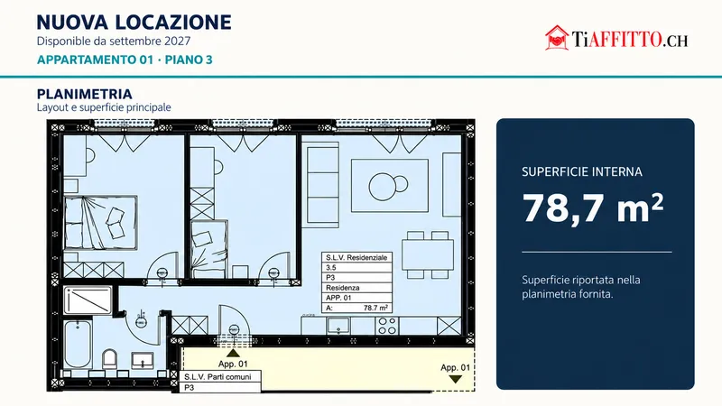 LOCARNO – NUOVO 3.5 DA SETTEMBRE 2027, Foto 2