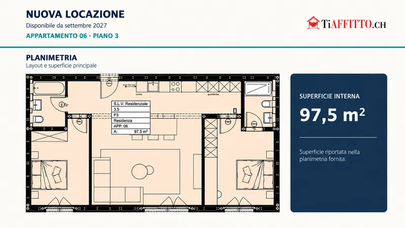 LOCARNO – NUOVO 3.5 DA SETTEMBRE 2027, Foto 3