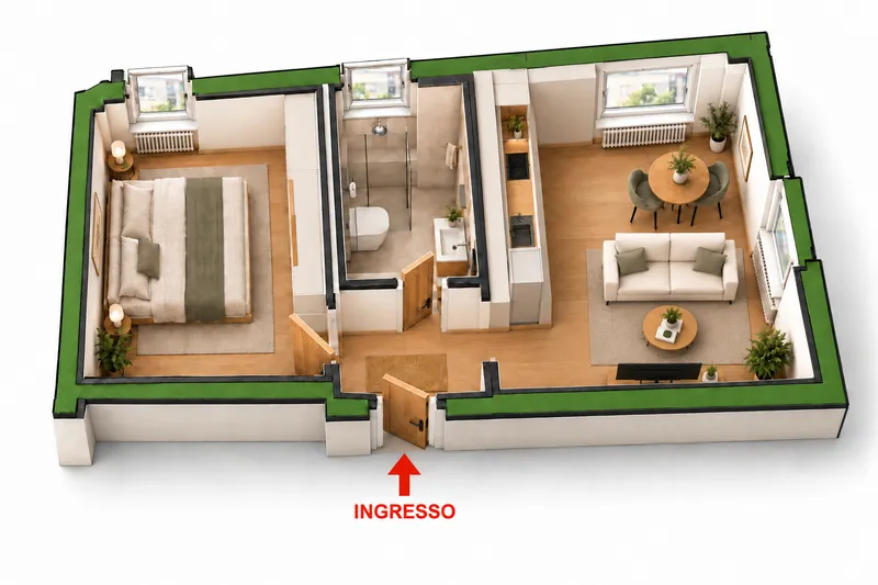 MASSAGNO – OCCASIONE: 2.5 RINNOVATO, INVESTIMENTO E B&B, foto 10