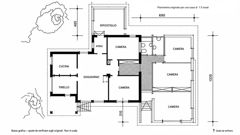 CASA BIFAMILIARE DI 7 LOCALI CON GRANDE GIARDINO A SESSA, foto 11
