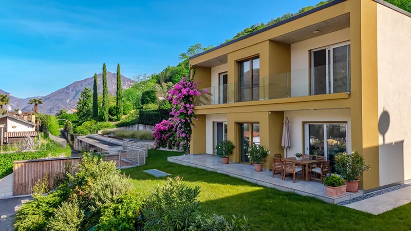 AFFITTASI BEL 4.5 LOCALI CON GIARDINO E VISTA LAGO A BRUSINO, foto 3