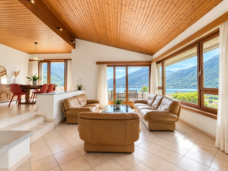 AFFITTASI 5.5 LOCALI CON GIARDINO E VISTA LAGO A MELANO, foto 3