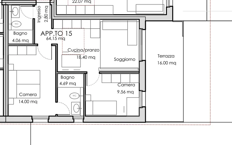 SPLENDIDO 3.5 LOCALI ULTIMO PIANO CON ROOF TOP A VACALLO, photo 7
