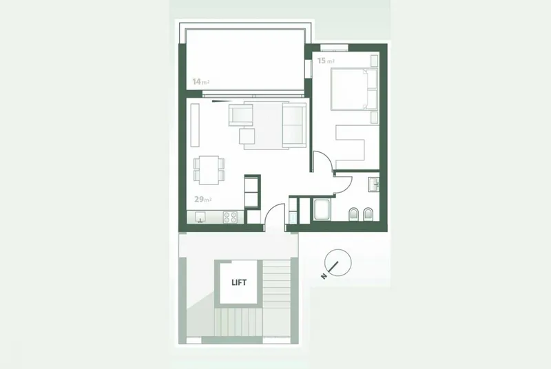 MODERNO 2.5 LOCALI IN NUOVA RESIDENZA CON PISCINA A BARBENGO, foto 13