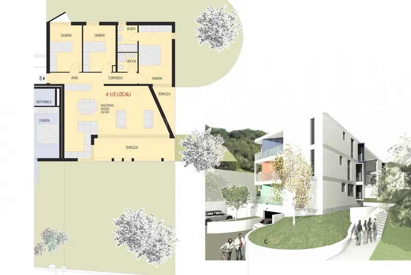 NUOVO 4.5 LOCALI CON GIARDINO A RIVERA, foto 2